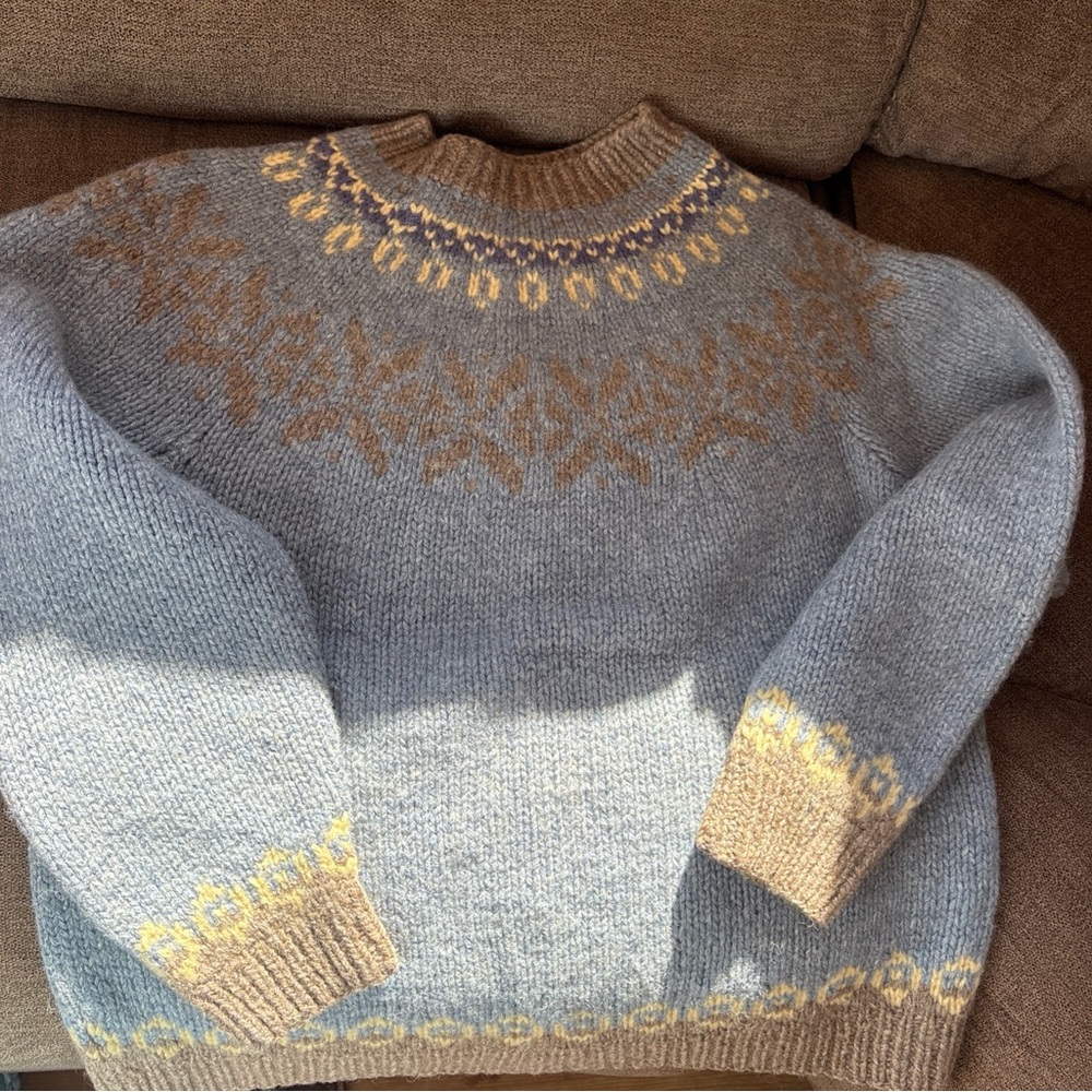 The Limited America Wool Sweater Women Med Knit by Hand Cabin Warm